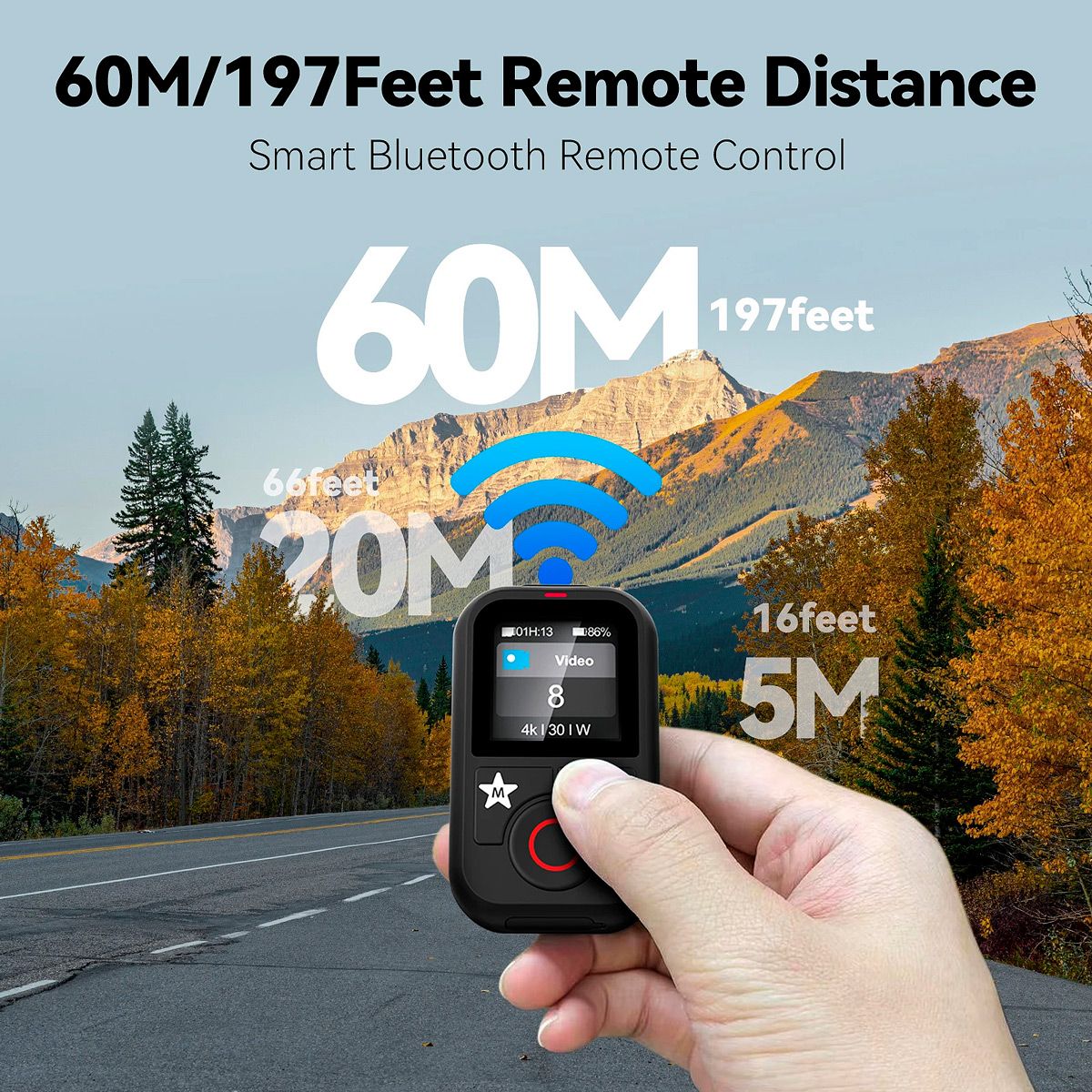 TELESIN - Control Remoto Bluetooth Para Gopro Hero 131211109MAX