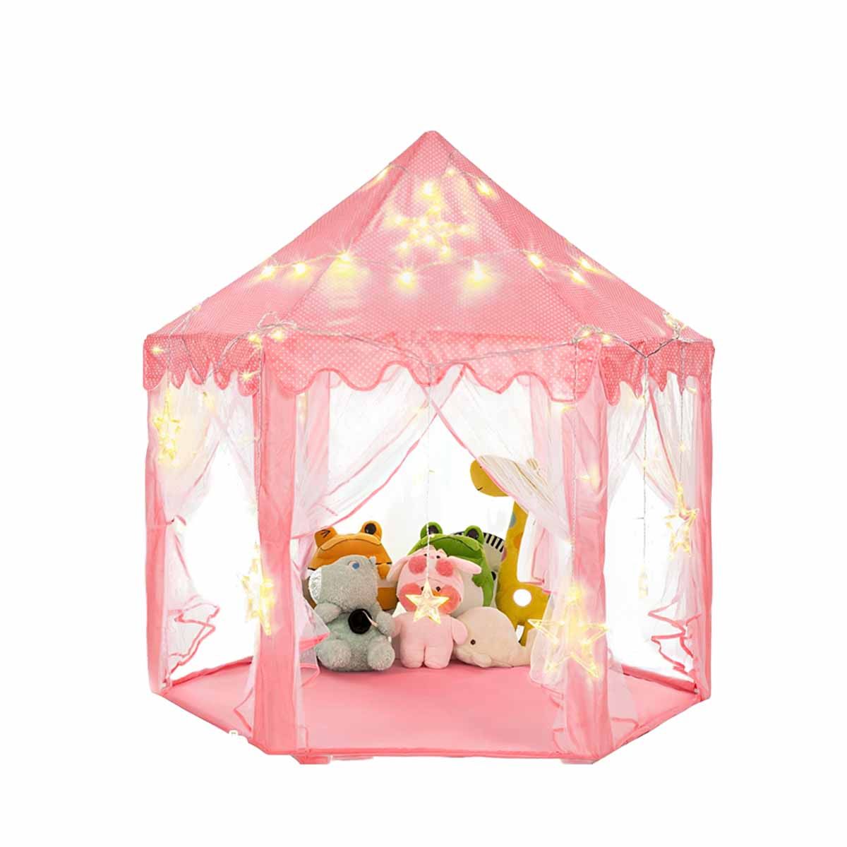 GENERICO - Pack2 Carpa Diseñada para Niñas de 140x135 cm en Rosado