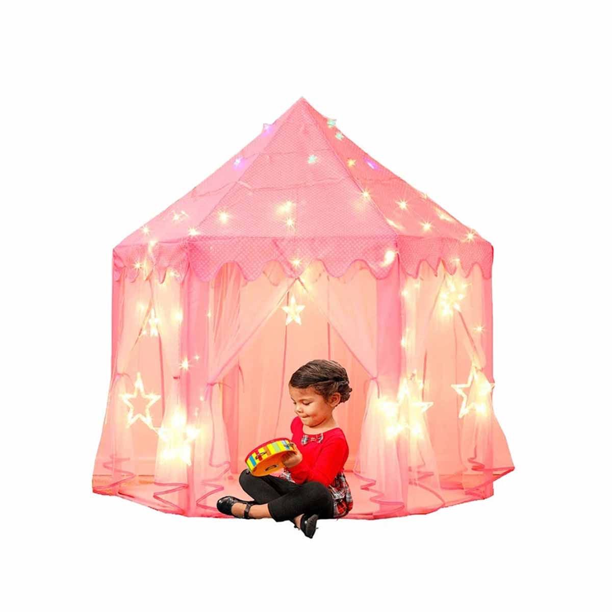 GENERICO - Pack2 Carpa Diseñada para Niñas de 140x135 cm en Rosado