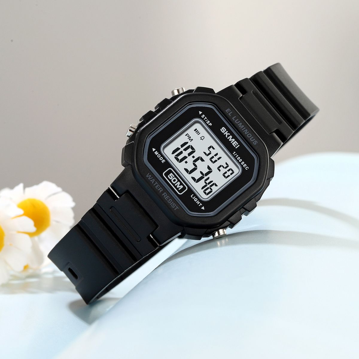 SKMEI - Reloj Skmei 2326 Negro Correa Silicona para Dama