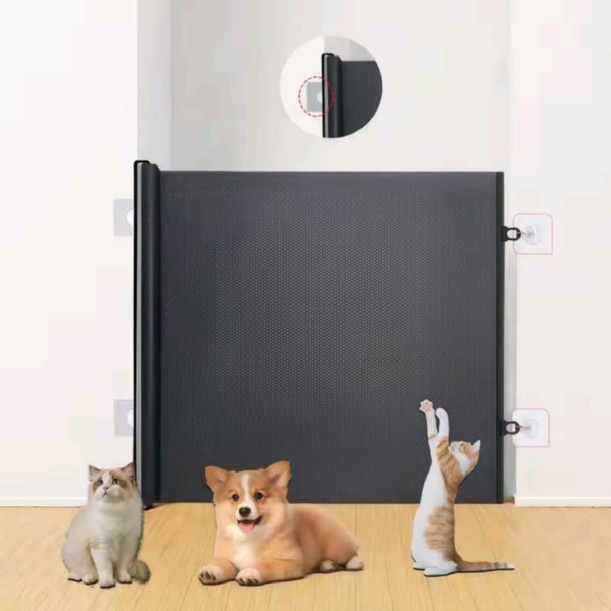 GENERICO - Puerta de Seguridad Retractil Bebe Niños Mascotas Interior Exterior