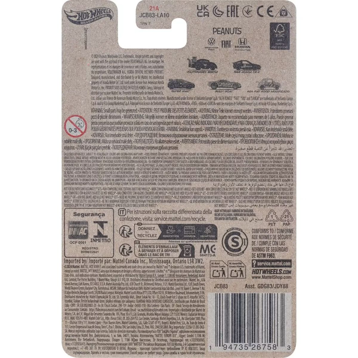 HOT WHEELS - Auto Hot Wheels Peanuts Bully Goat Snoopy