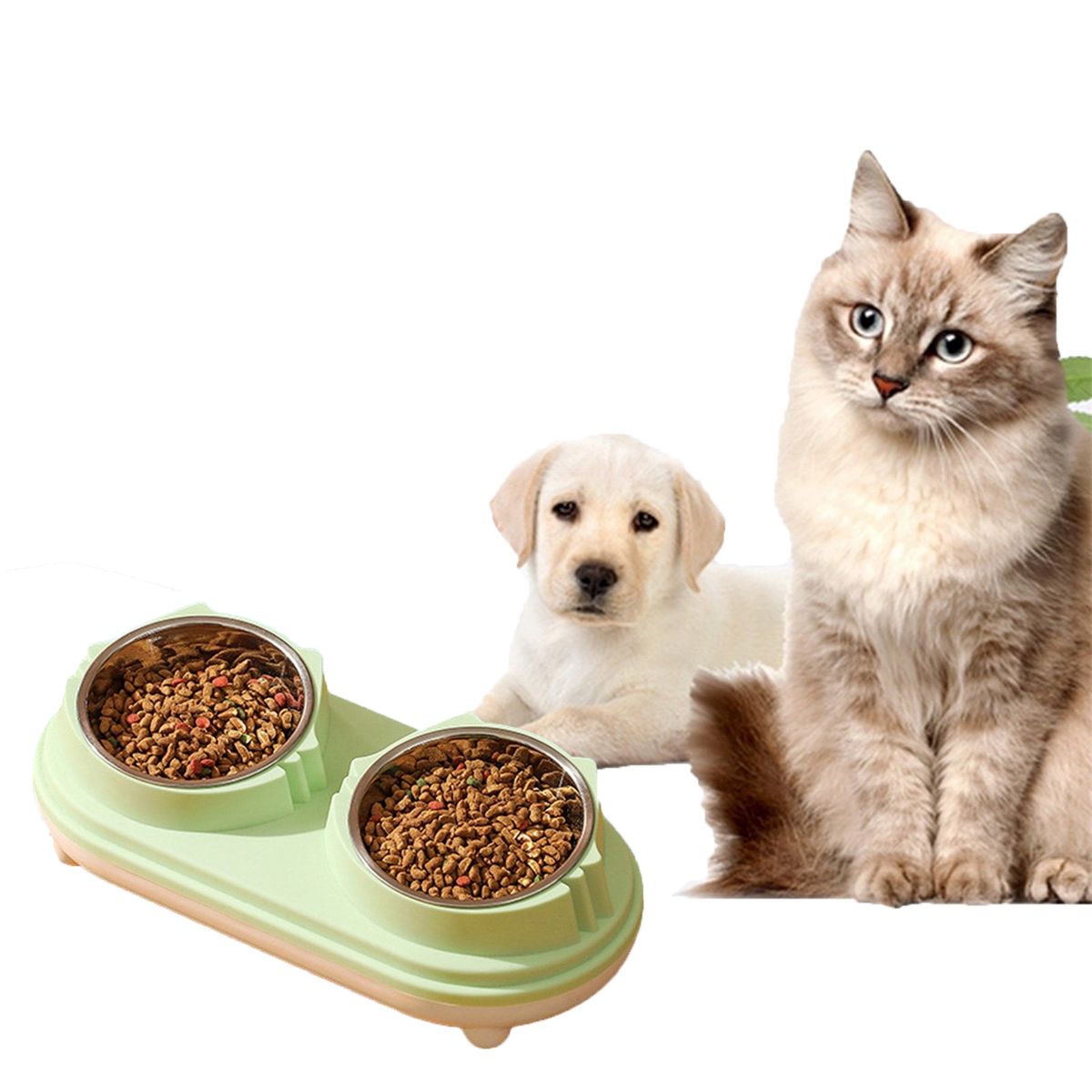 GENERICO - COMEDERO DOBLE MASCOTAS ACERO