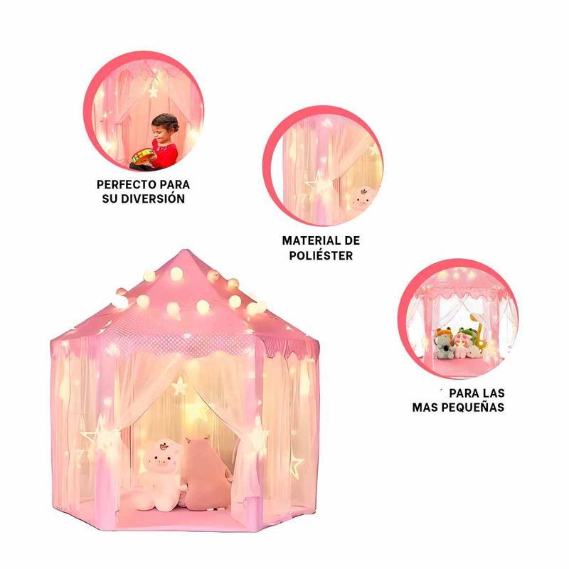 RYBIU IMPORT - Pack2 Carpa Facil de Armar en Rosado Y+Regalo Agendita