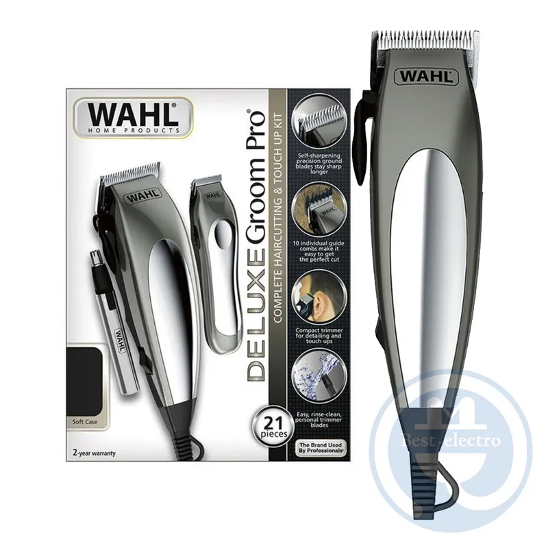 WAHL - Cortadora de Cabello Wahl 79305-3618 Kit Deluxe Groom Pro