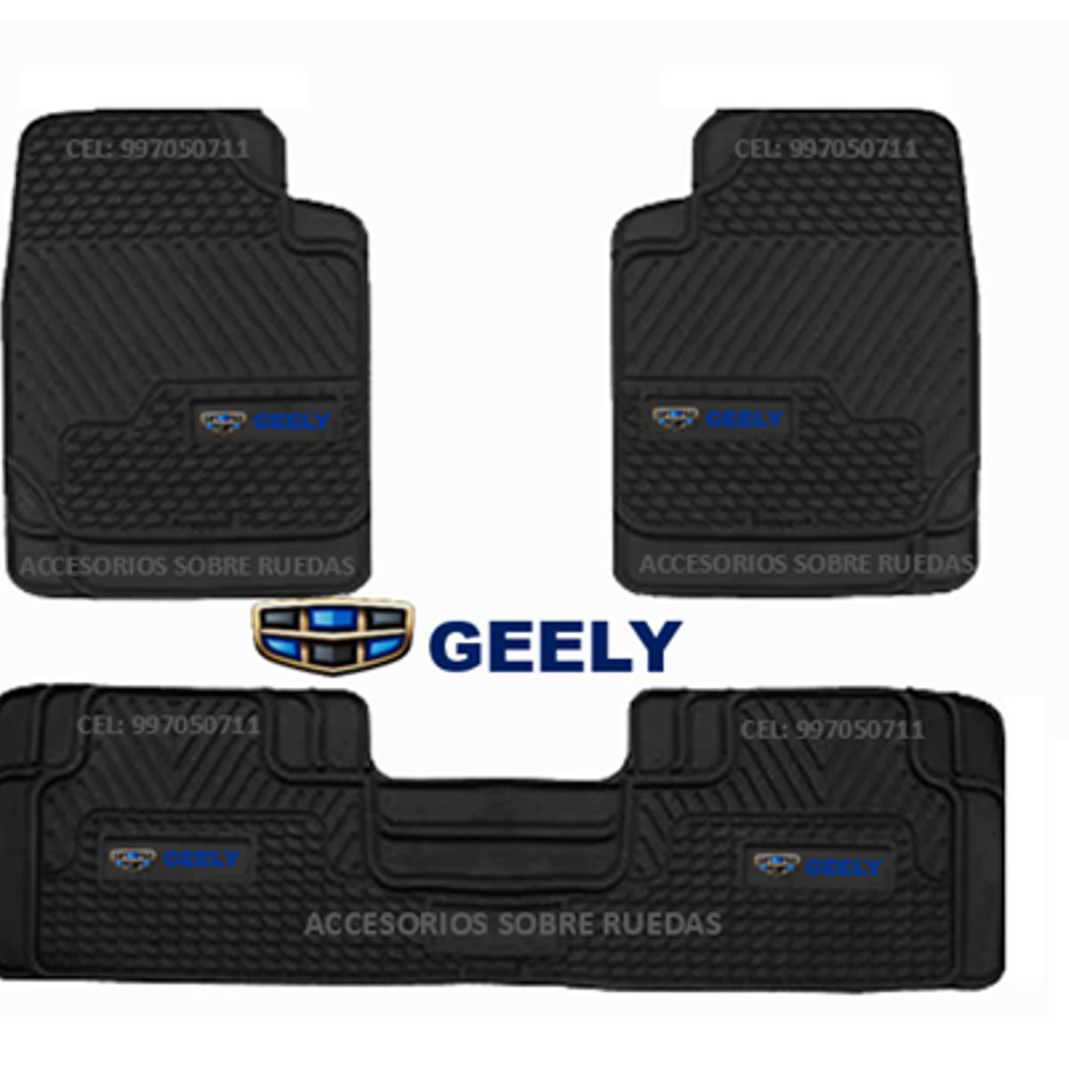 GENERICO - Pisos GEELY para Autos y Camionetas 3piezas