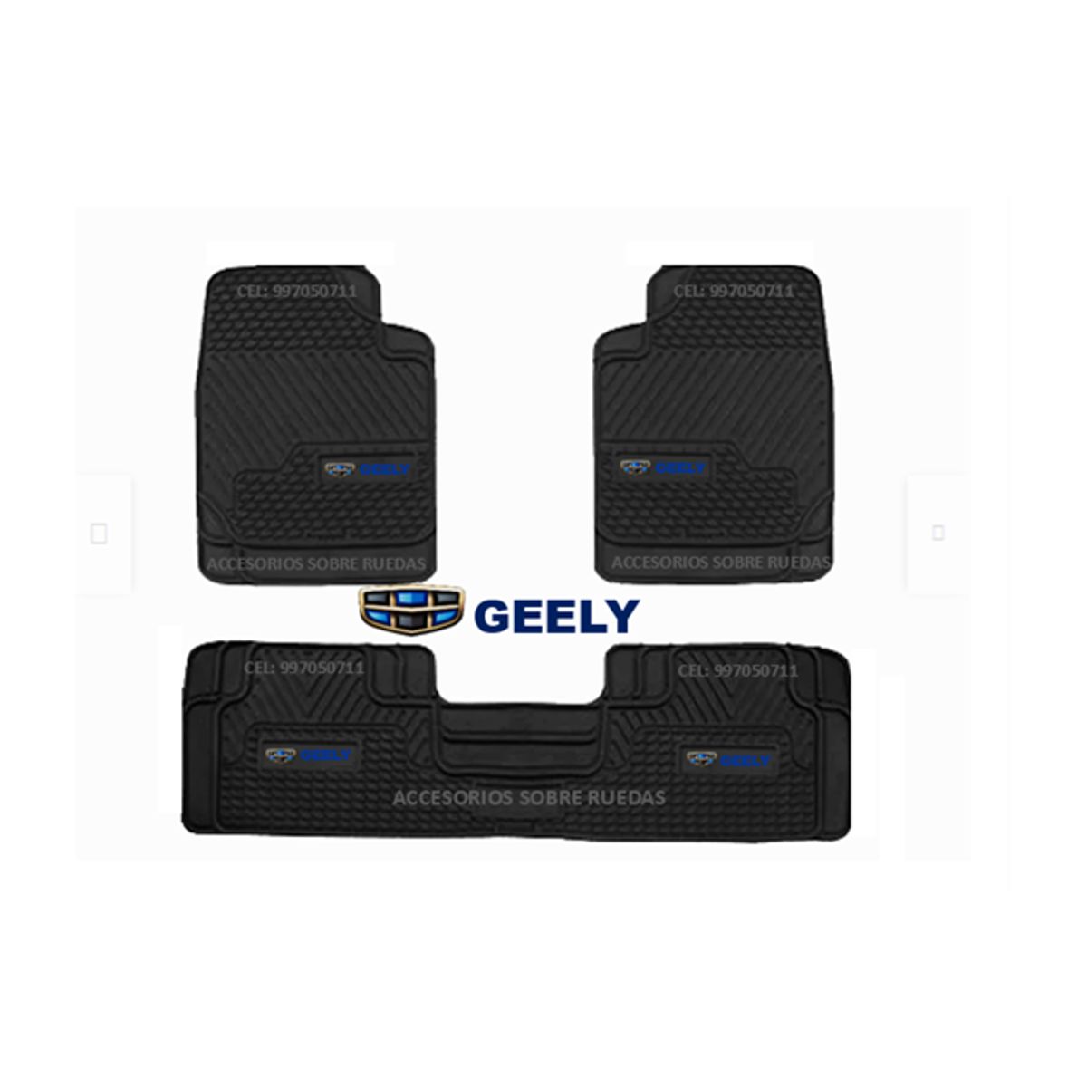 GENERICO - Pisos GEELY para Autos y Camionetas 3piezas