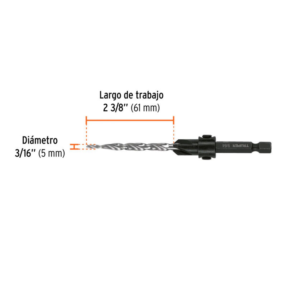 TRUPER - Broca avellanadora 10 para madera 316 Truper - 102377