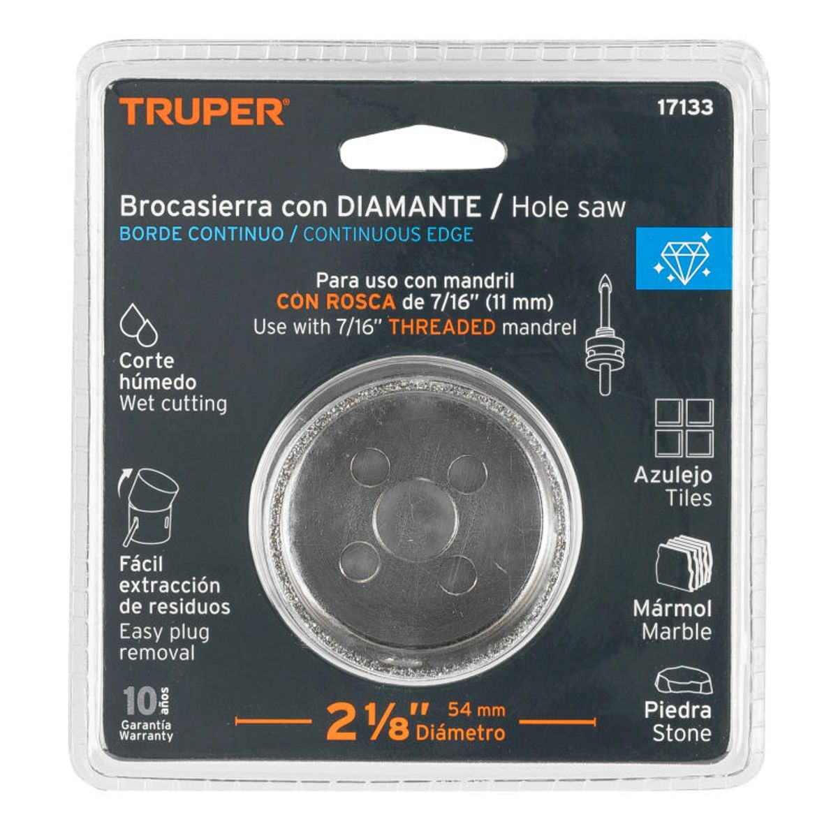 TRUPER - Brocasierra con diamante 2-18 borde continuo Truper - 17133