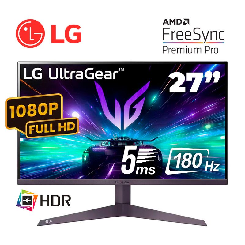 LG - MONITOR 27GS50F-B LG GAMING 27 ULTRAGEAR FHD VA 1920X1080 180HZ DP