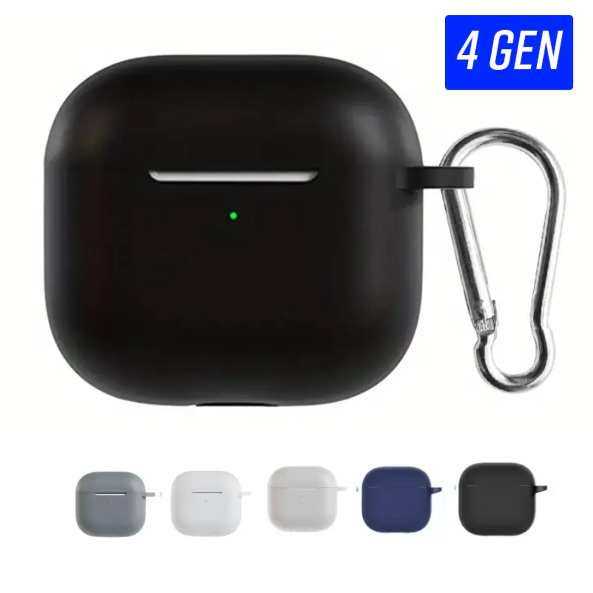 GENERICO - Case Silicona Para Airpods 4 Gen Pods con llavero