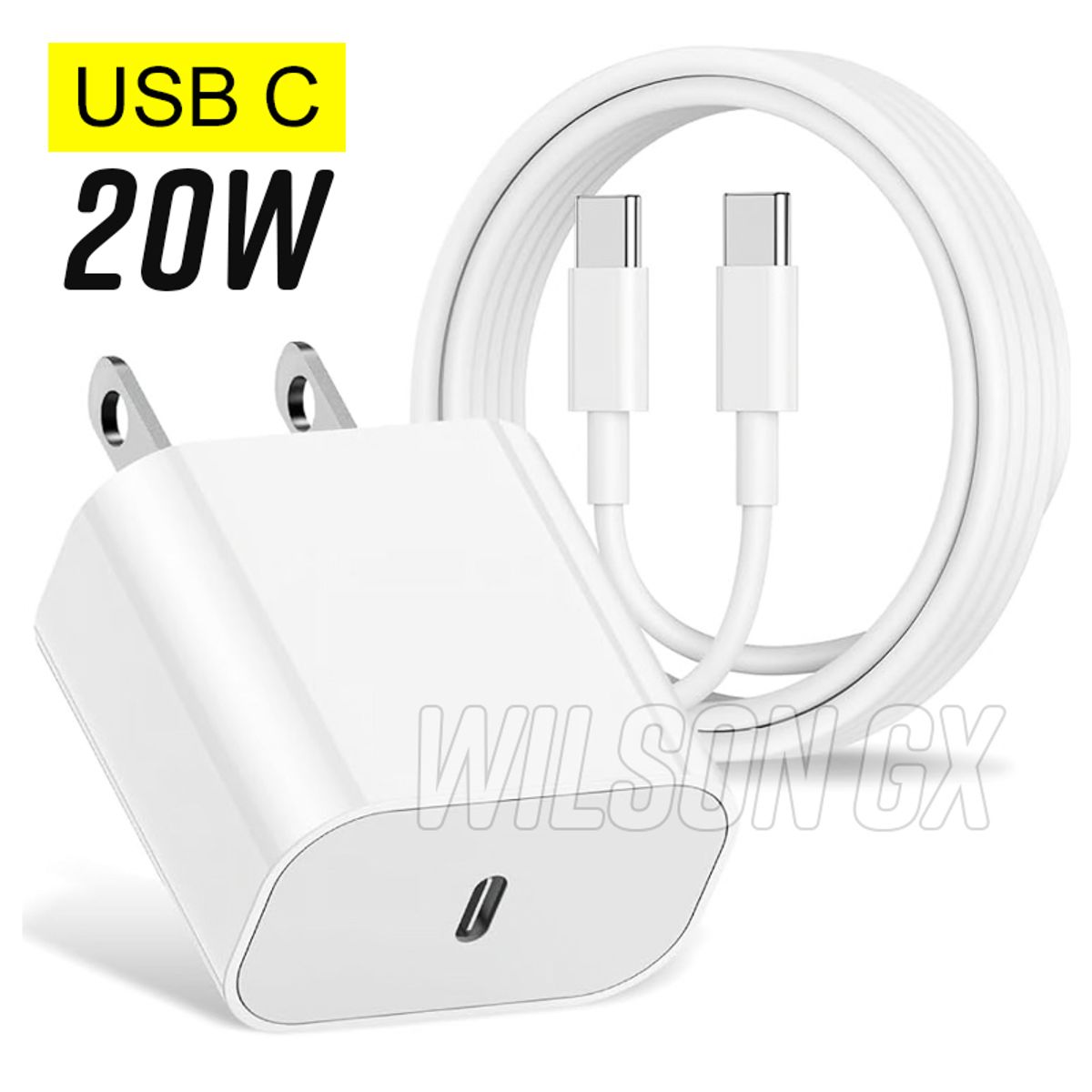 GENERICO - Cargador Compatible para iPhone 15 16 tipo C a C Carga Rápida 20W