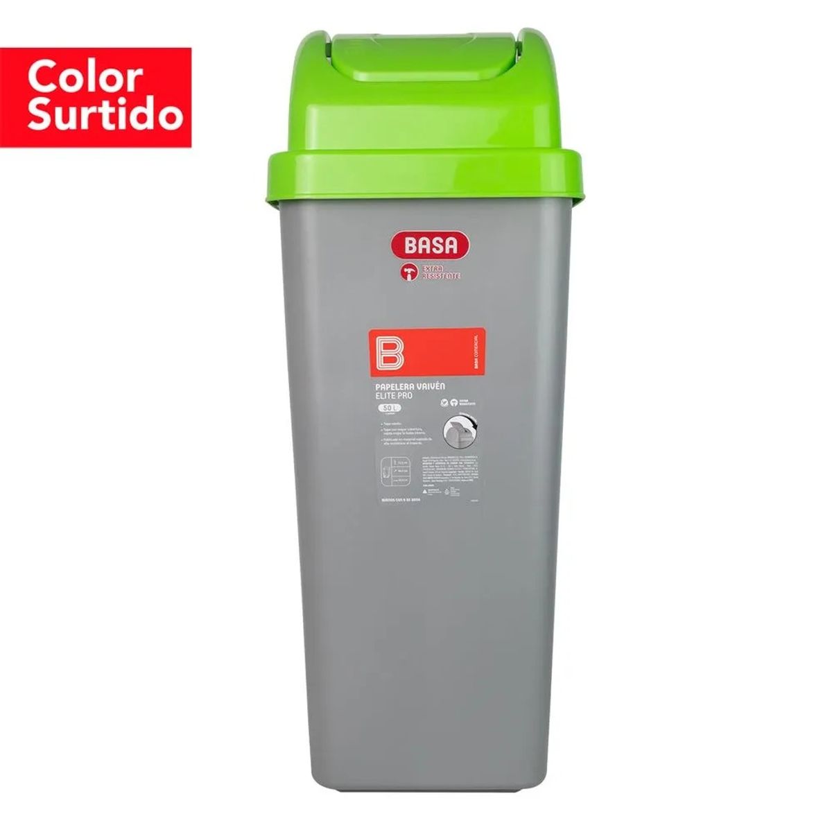 BASA - Papelera Vaivén Elite Pro 50 Lt Verde.
