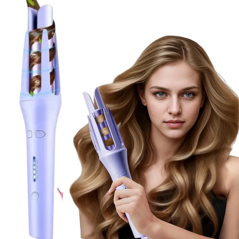 GENERICO - Rizador de Cabello Automático Color Lila Ondas Perfectas en Minutos