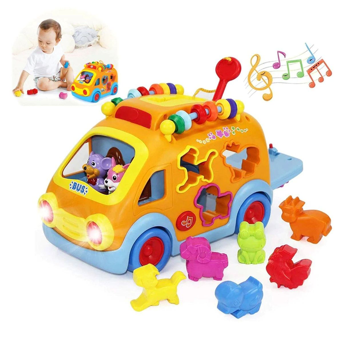 GENERICO - Autobús Didáctico Musical con Figuras de Animales