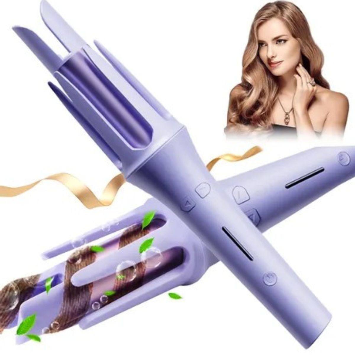 GENERICO - Ondulador Rizador Automático Para el Cabello - Color Lila