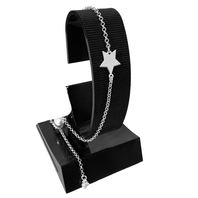 GENERICO - Pulsera Mujer Estrella Regulable Regalo Mamá Novia Plata 925