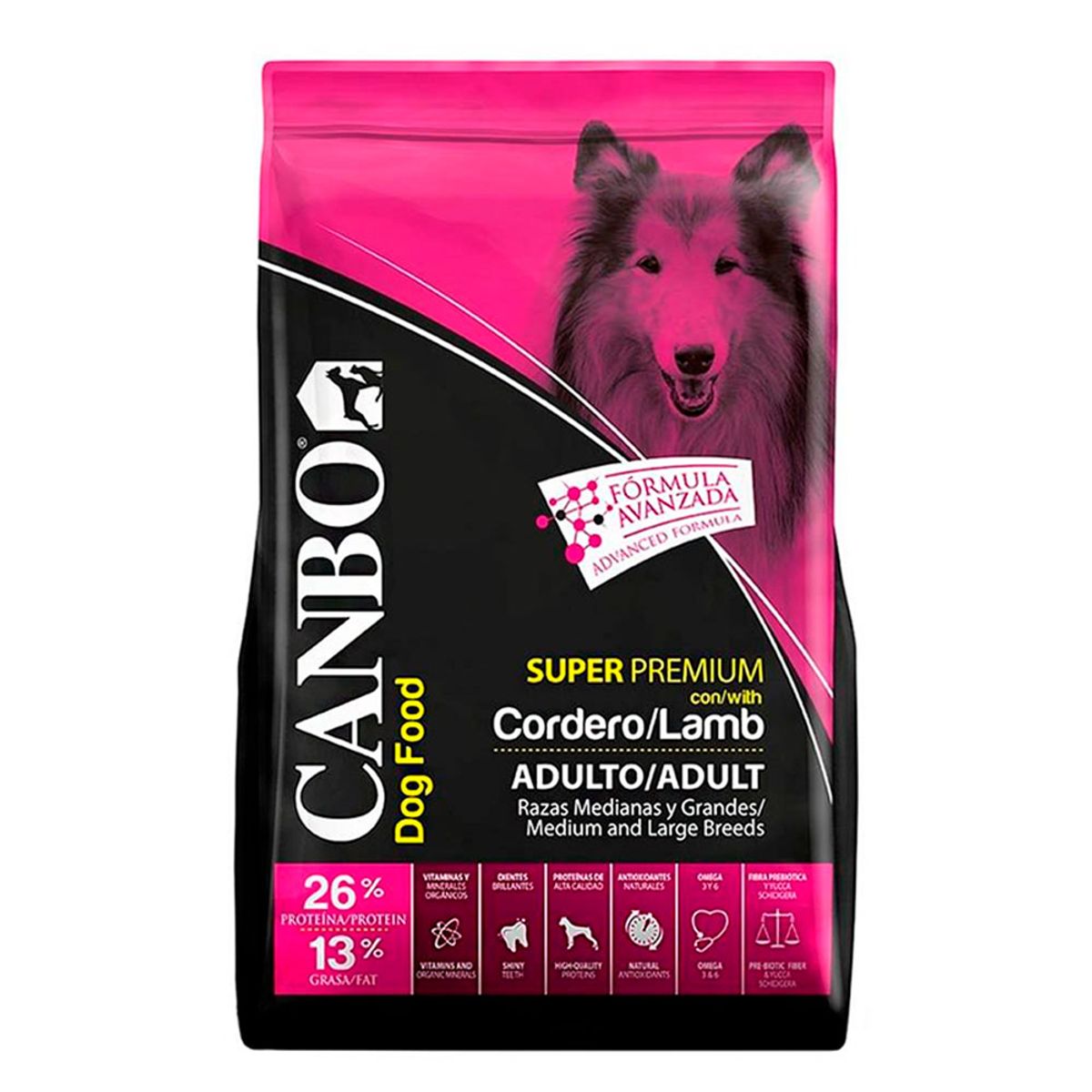 CANBO - Pack x2 Comida para Perro Mediano Grande Canbo Cordero 15 kg