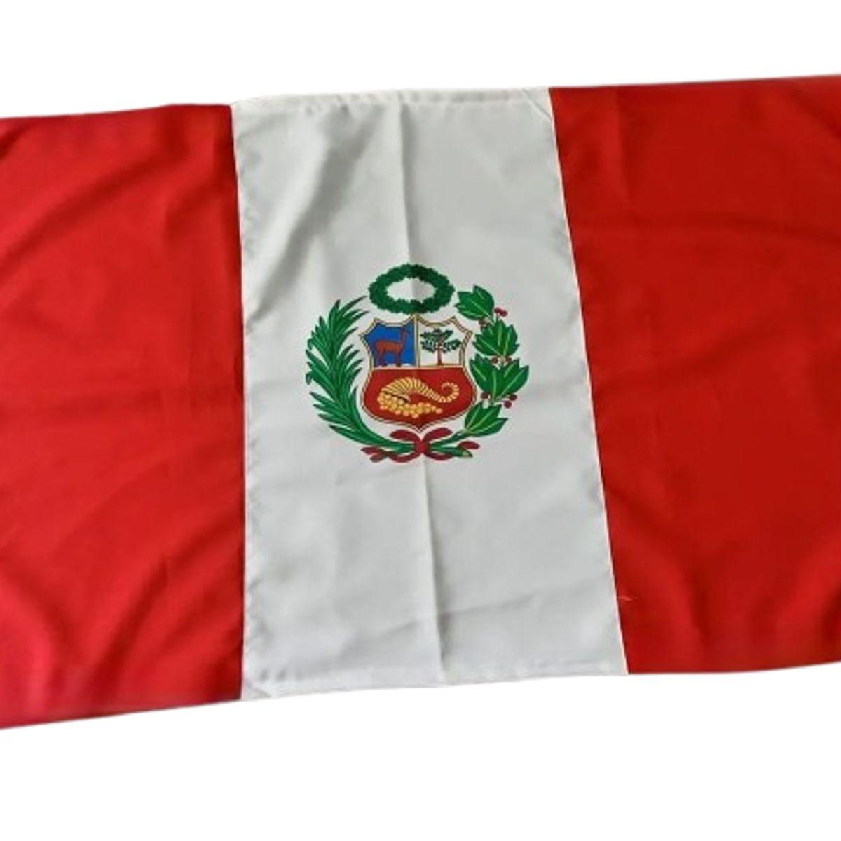 GENERICO - Bandera de Perú 95 x 65 cm tela lino