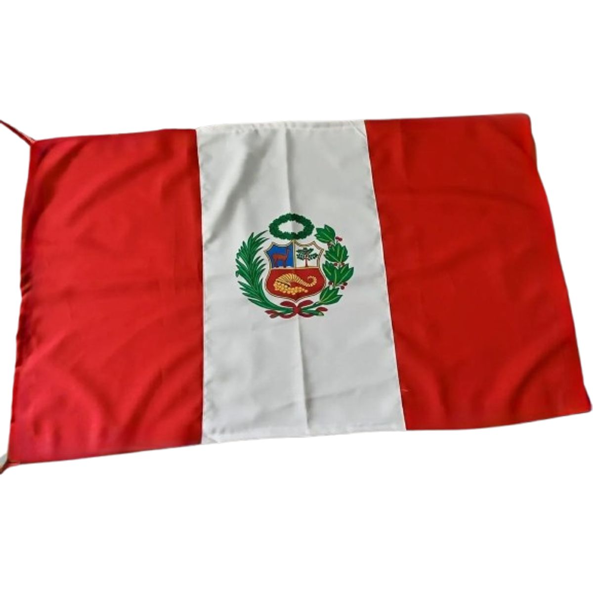 GENERICO - Bandera de Perú 95 x 65 cm tela lino