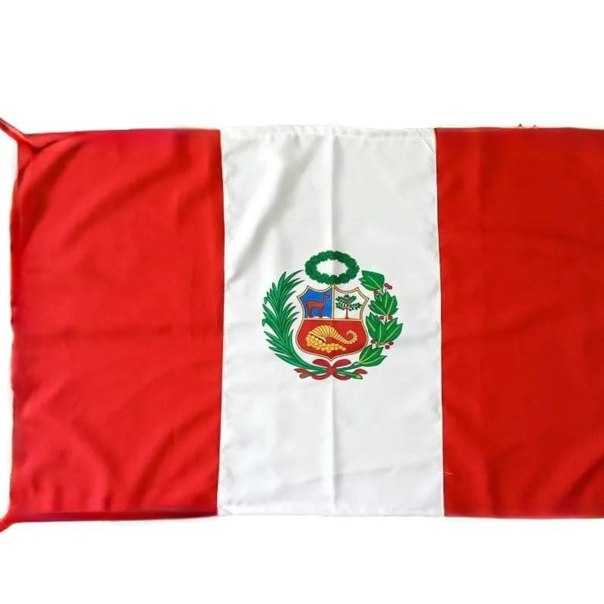 GENERICO - Bandera de Perú 95 x 65 cm tela lino