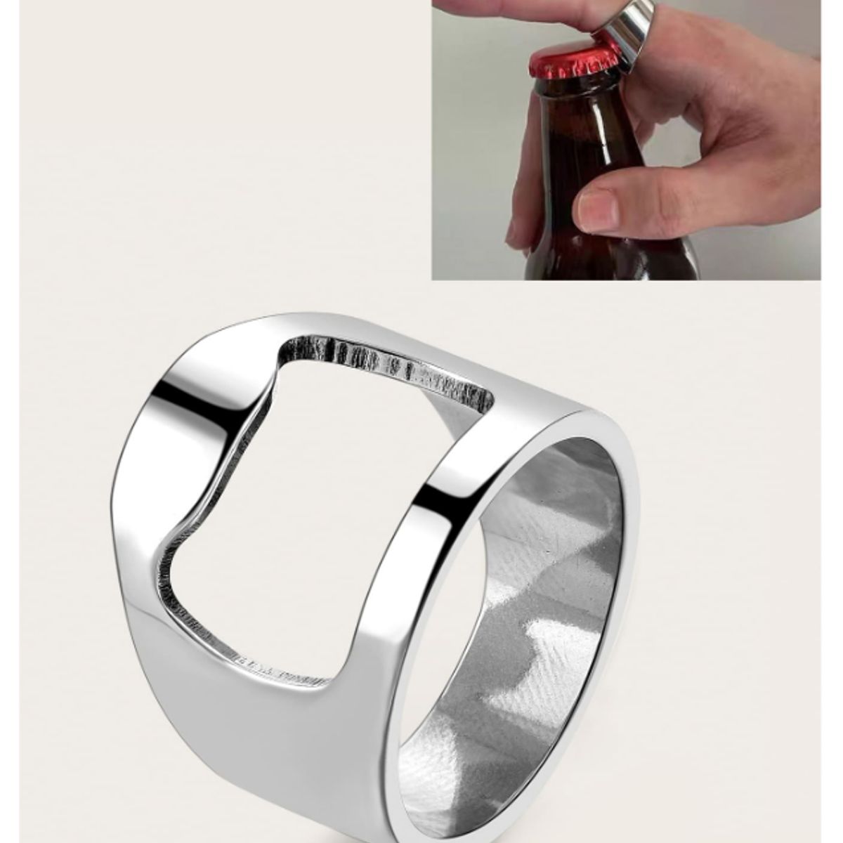 GENERICO - ANILLO DESTAPADOR DE ACERO INOXIDABLE