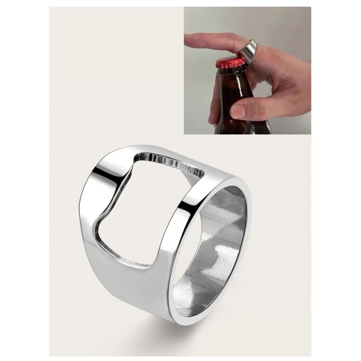 GENERICO - ANILLO DESTAPADOR DE ACERO INOXIDABLE