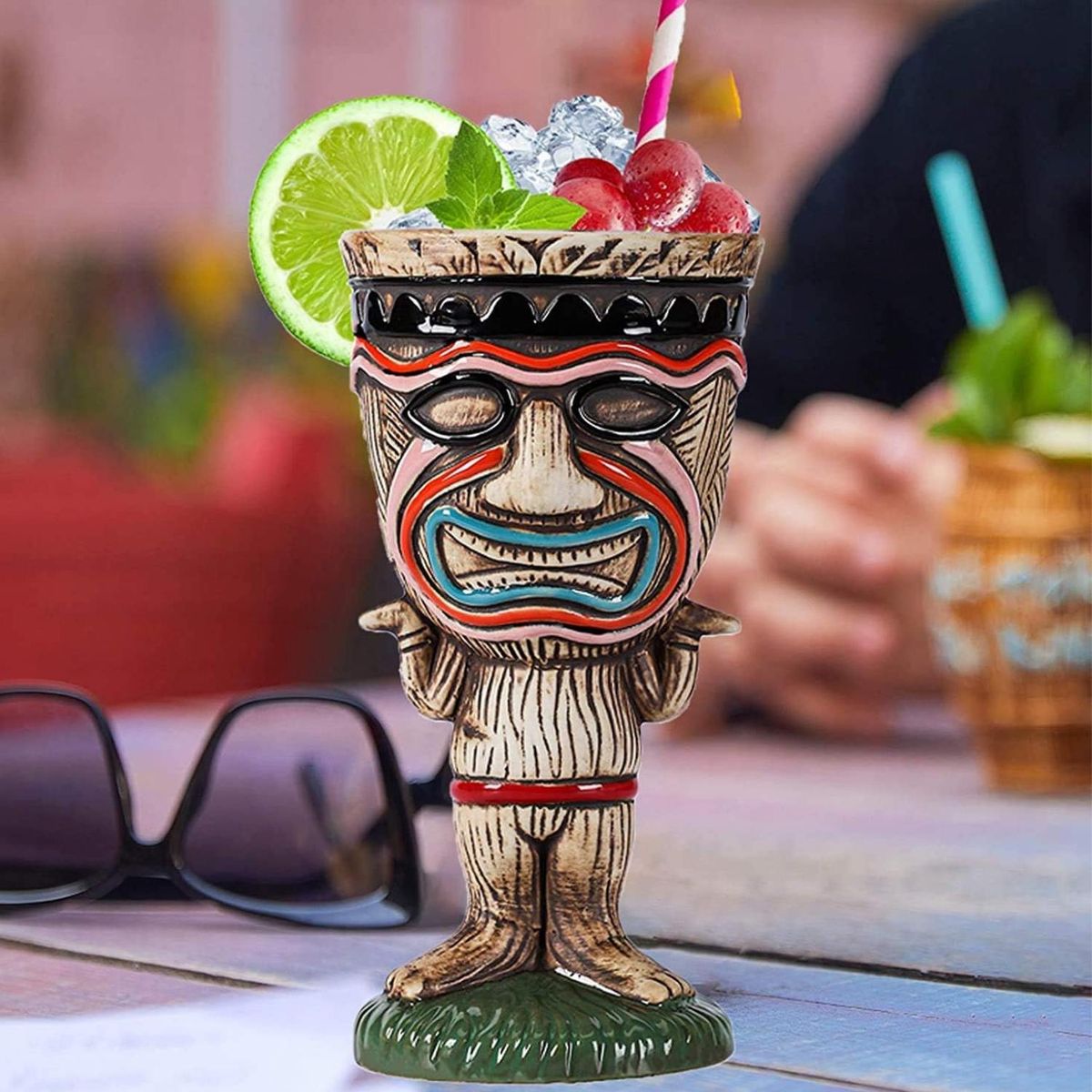 GENERICO - Taza Tiki Coctelera Cerámica de 250 ML