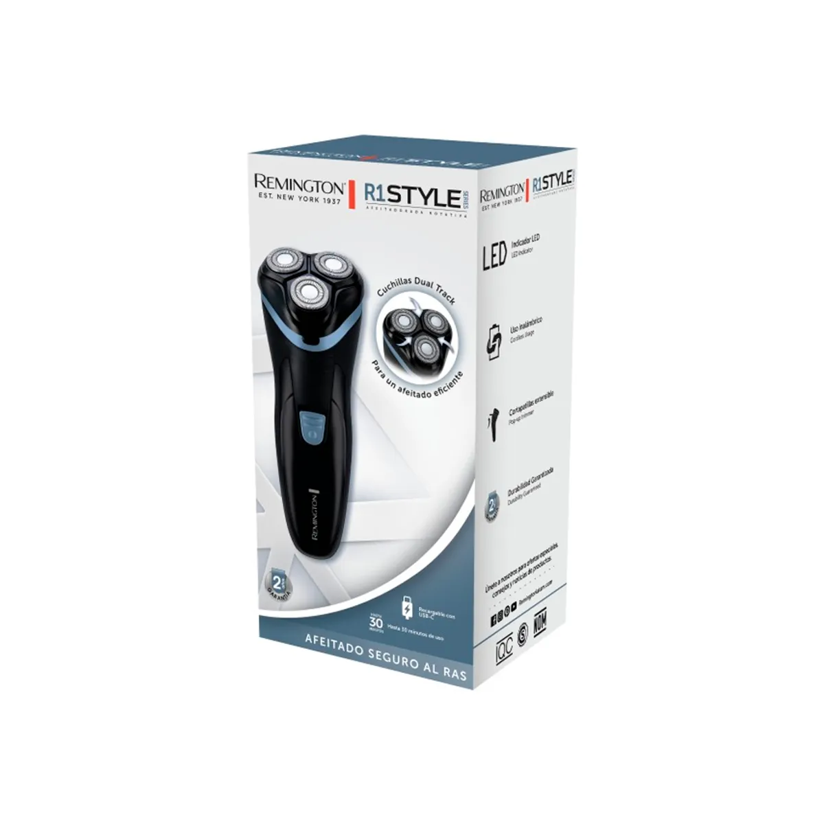 REMINGTON - Afeitadora rotativa REMINGTON R1001 Negro