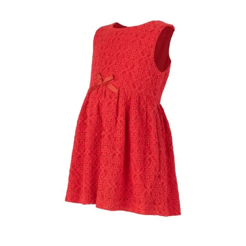 GENERICO - VESTIDO CON DISEÑO ENCAJE PARA 6 A 12 MESES LACRE TALLA 4