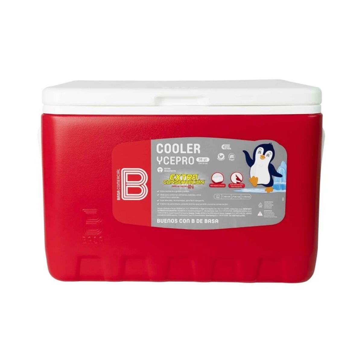 BASA - Cooler Ycepro 36Qt Rojo 34lts