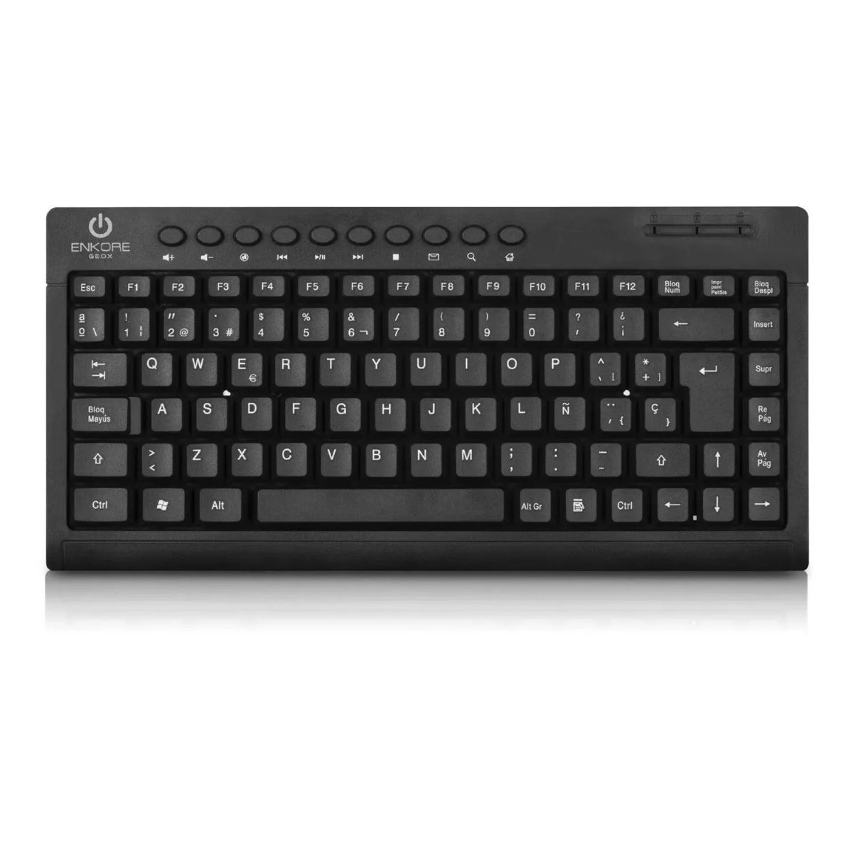 ENKORE - Teclado Multimedia Inalámbrico GEOX SLIM ENK303 USB ENKORE