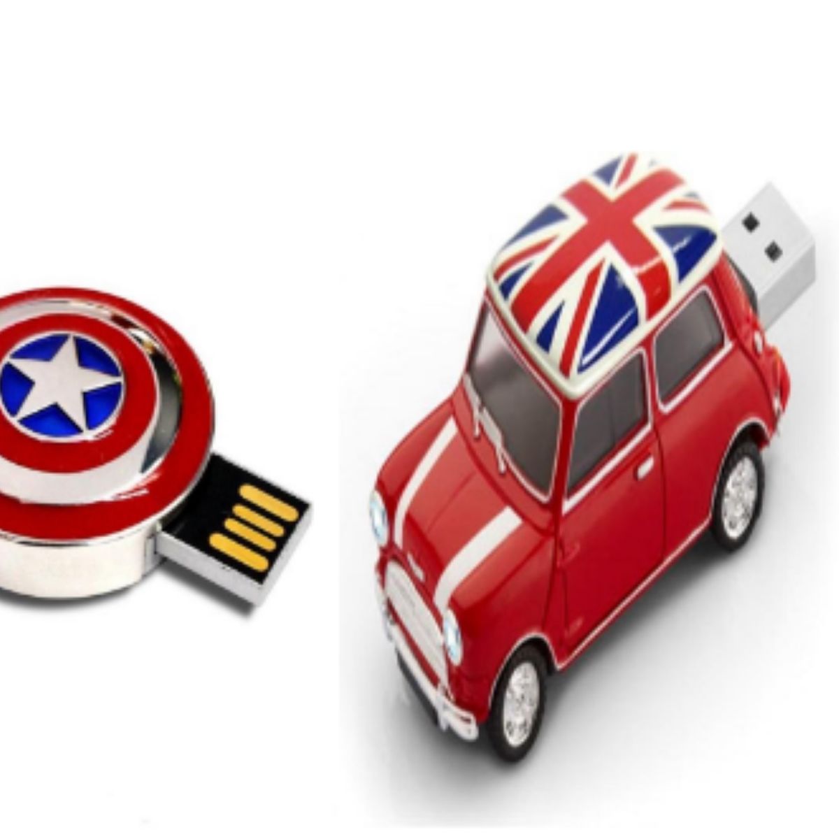 GENERICO - Escudo Capitán América: Memoria Usb 32 gb rojo y plata