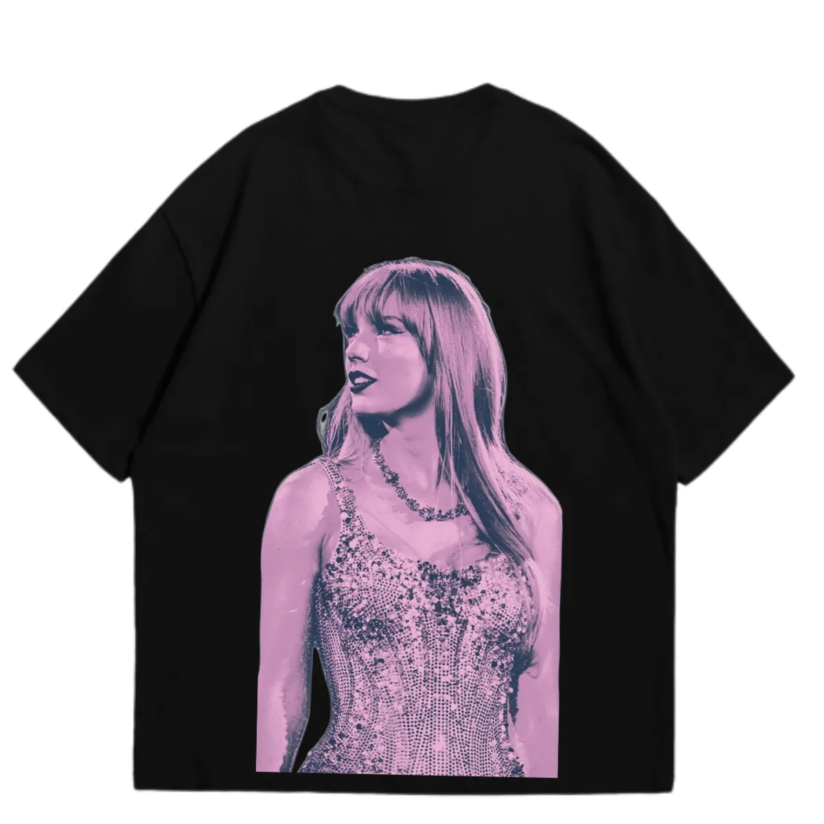 GENERICO - Polo Taylor Swift Oversize Algodón Negro Oversized
