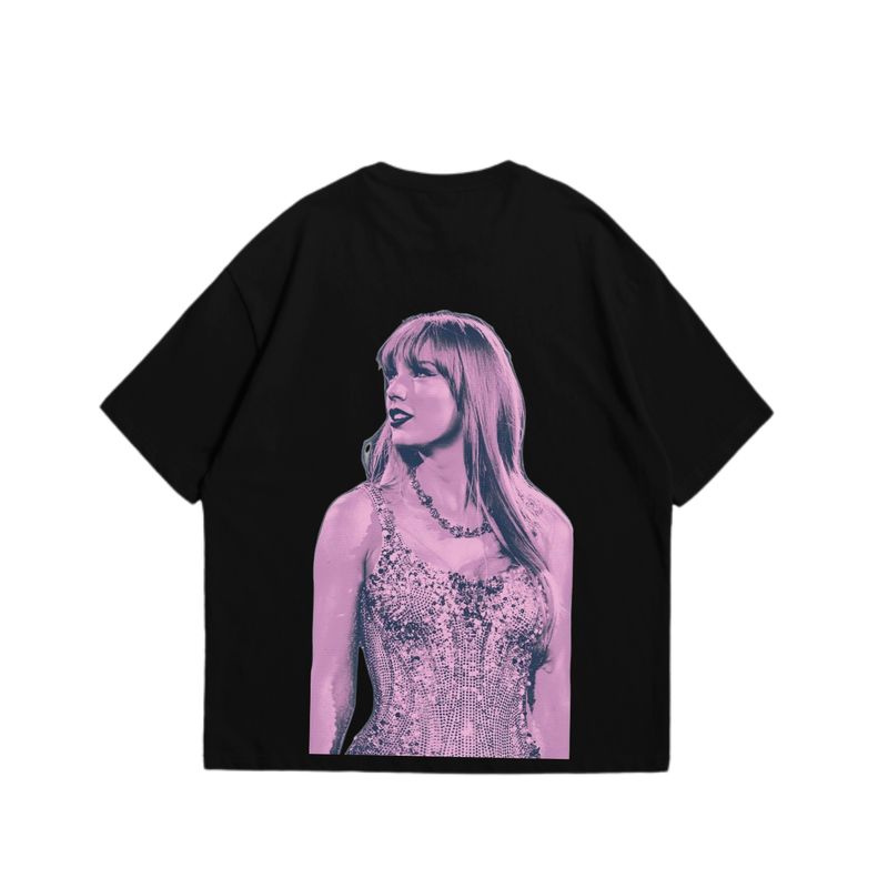 GENERICO - Polo Taylor Swift Oversize Algodón Negro Oversized