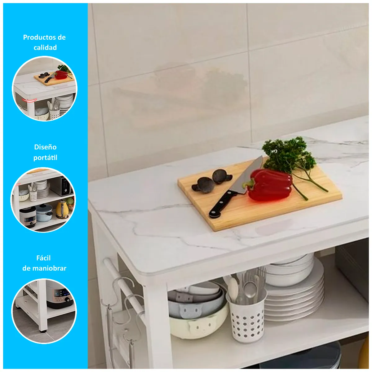 GENERICO - Estante organizador 2 niveles blanco 100 cm