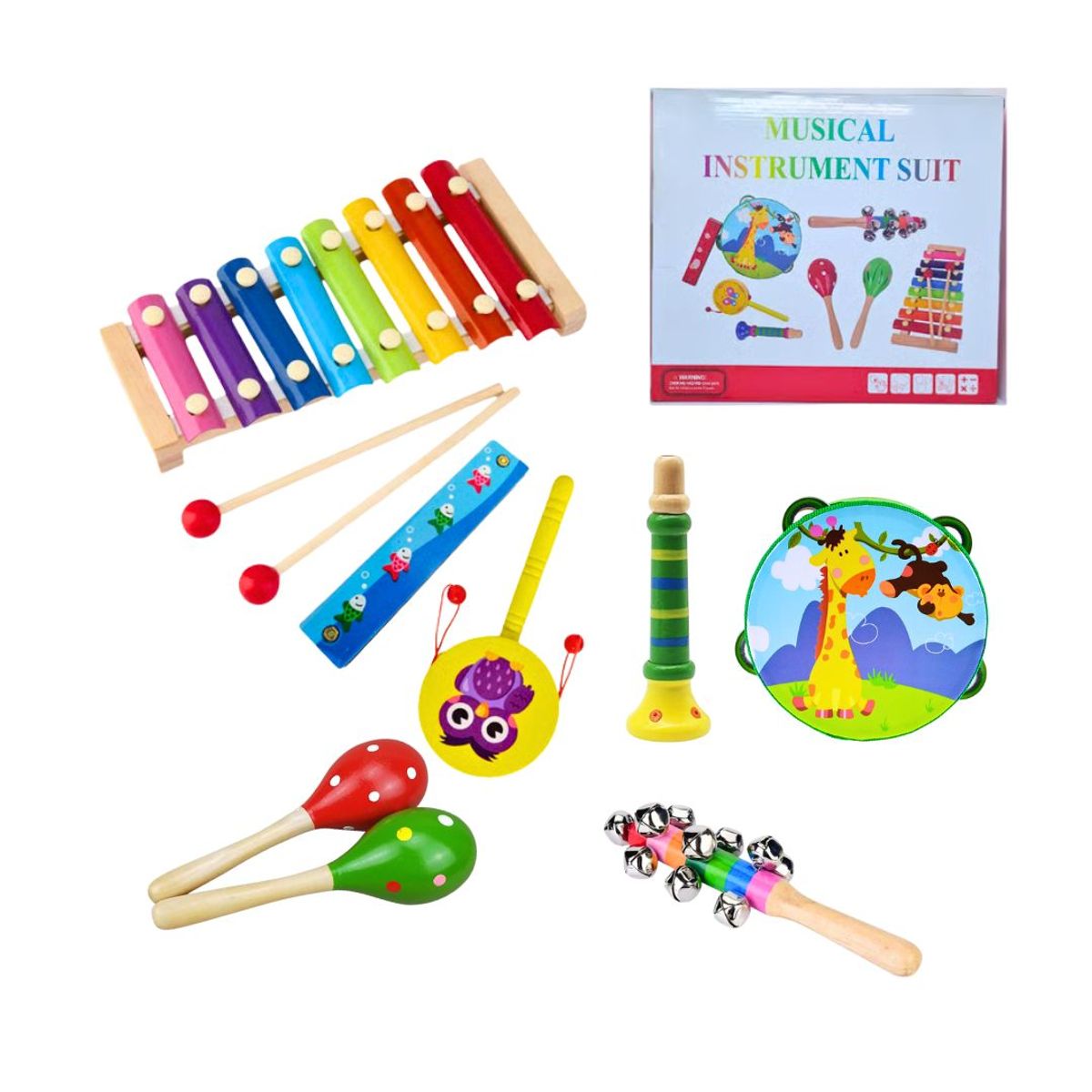 GENERICO - Set de Instrumentos Musicales para Niños - Colores aleatorios
