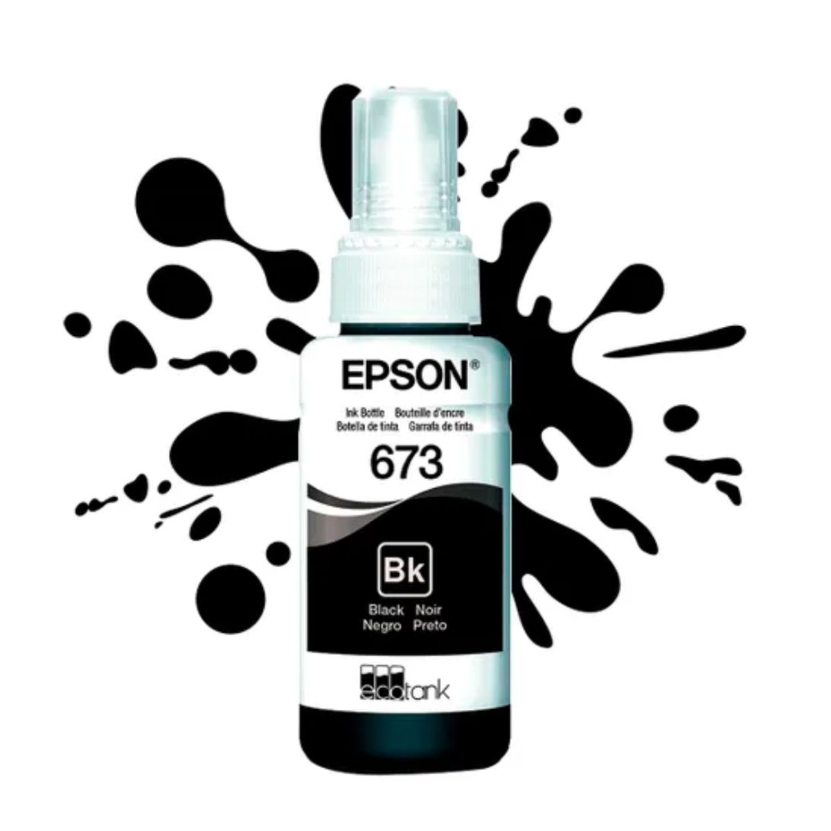 EPSON - Botella de tinta para impresora Negro 673
