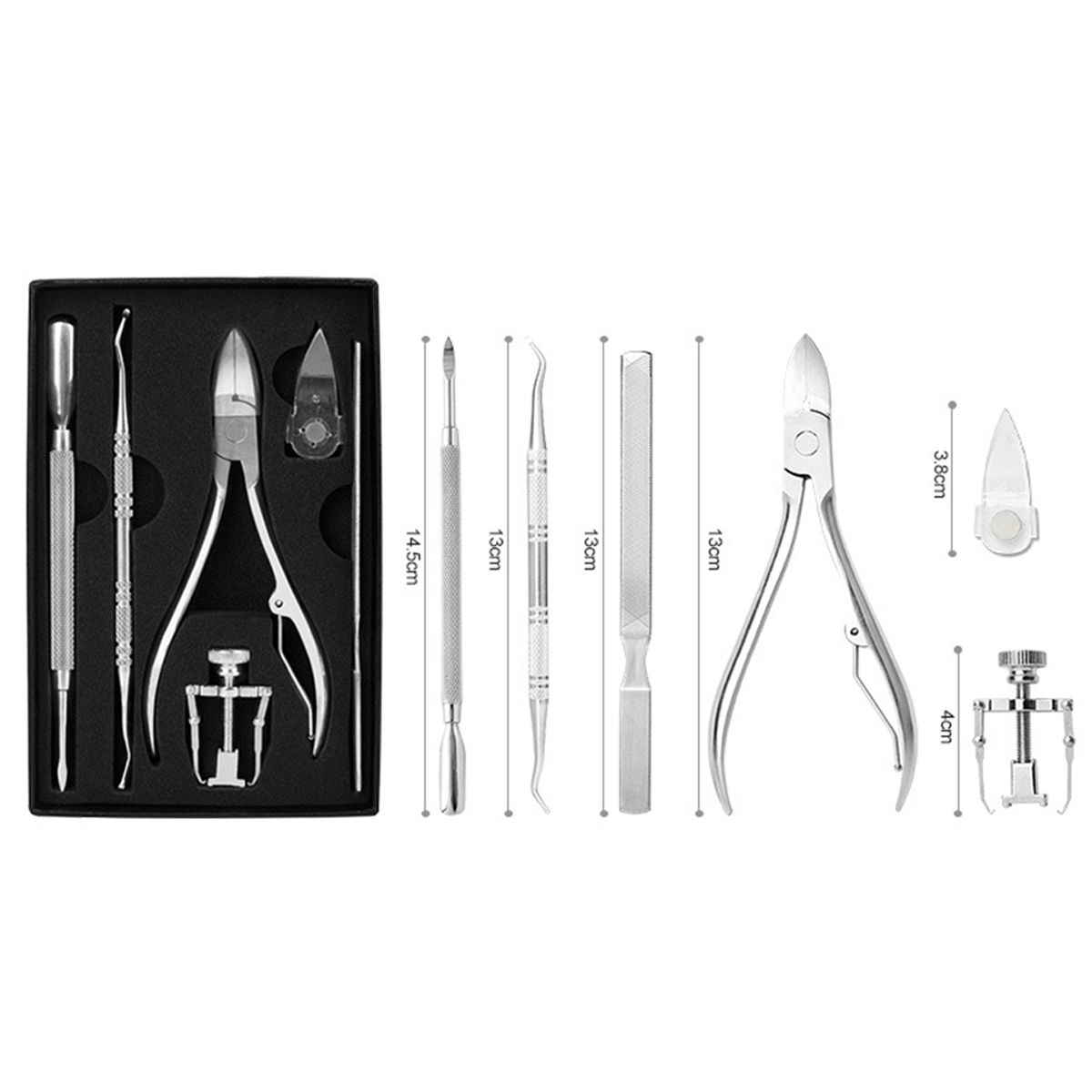 ZIMRAHYG - Kit Herramientas Uñas Encarnadas Set Pedicura Corta Uñas 6pz