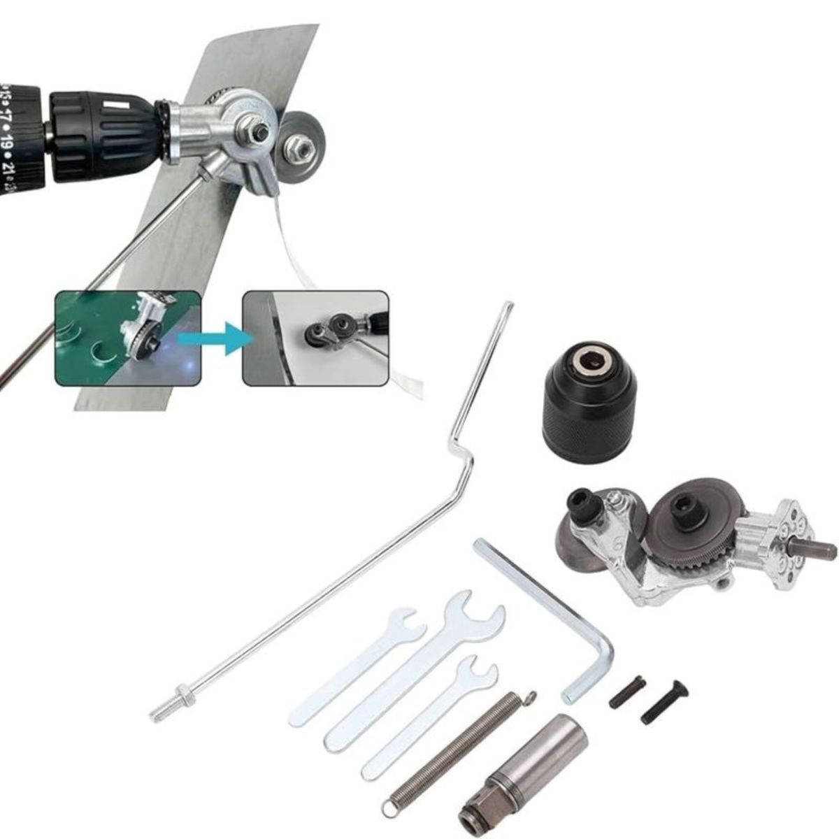 OEM - Cortador Eléctrico de Calamina - Adaptador Para Taladro