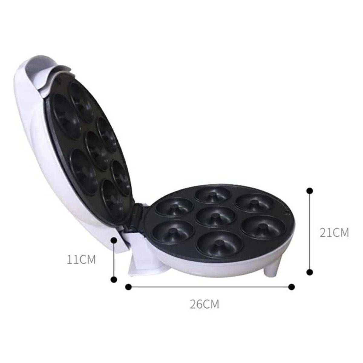 RAFF - Máquina Eléctrica Para Hacer 7 Mini Donas - Raff