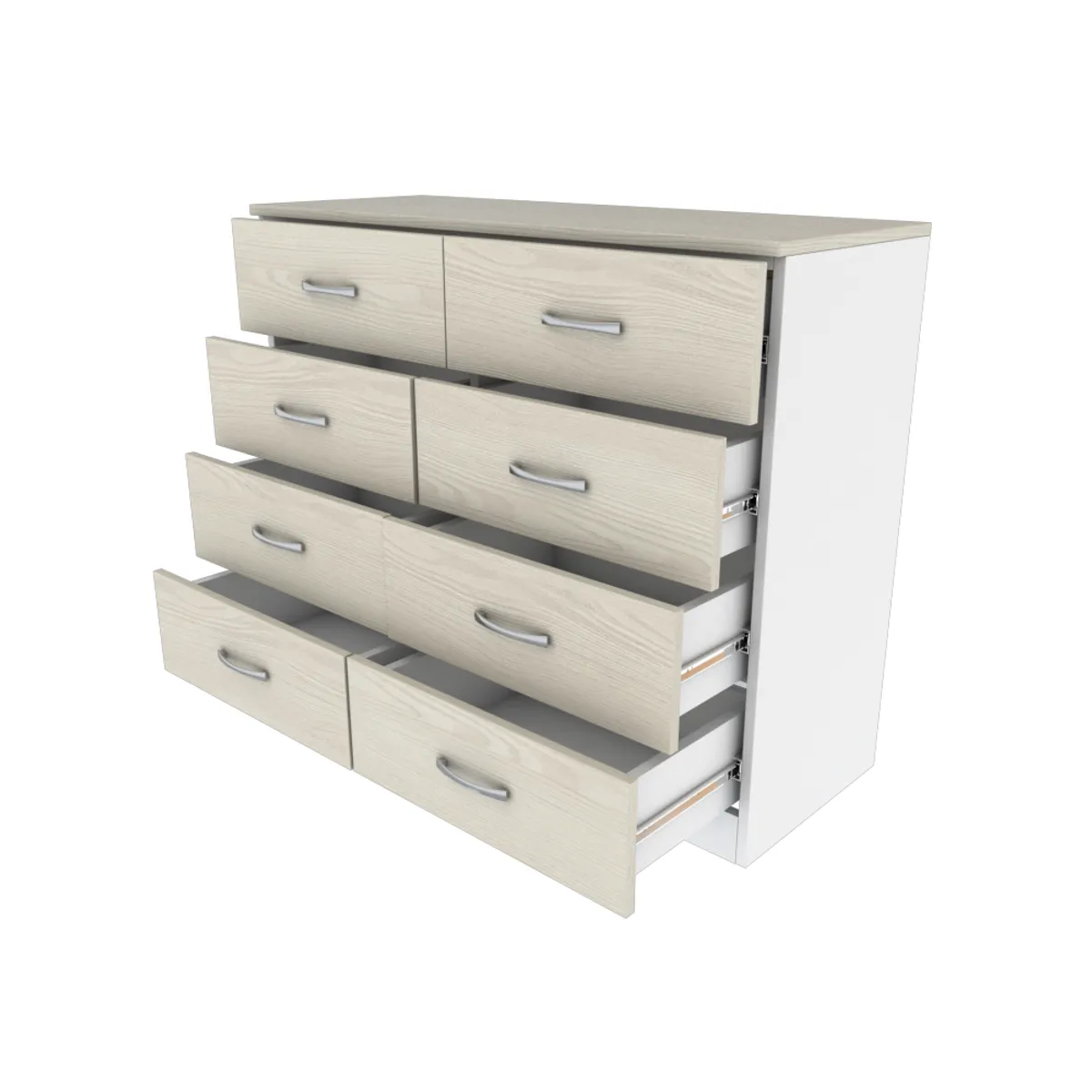 MUEBLES MACRUMO - Cómoda 8 Cajones Arena