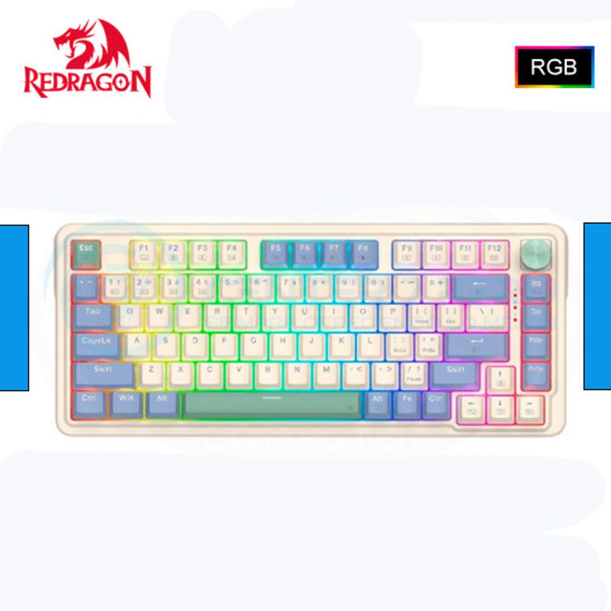 REDRAGON - Teclado Redragon UCALPRO-RGB Wireless English K673CPG pastel