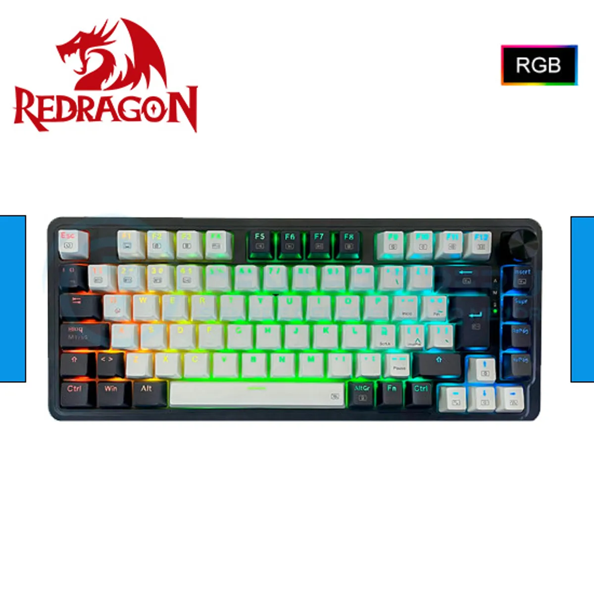 REDRAGON - Teclado Redragon UCALPRO-RGB Wireless Spanish K673WB WHITEBLACK
