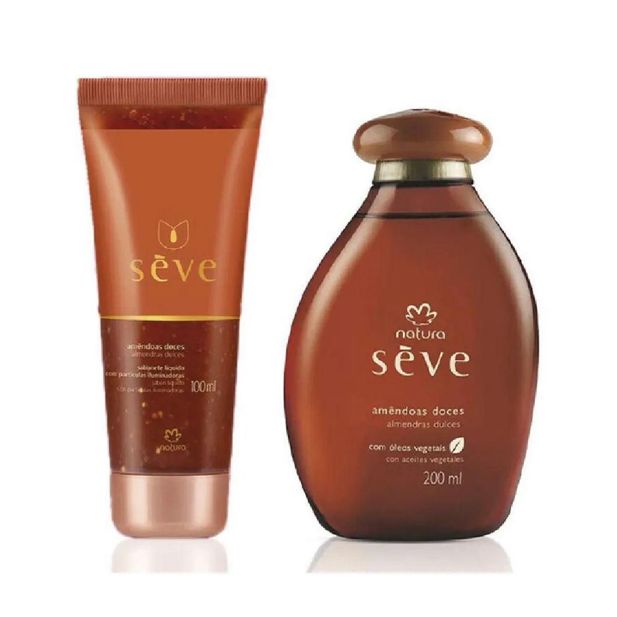 NATURA - Kit Aceite Corporal Almendras Dulces y Jabon Seve Natura 200 ml