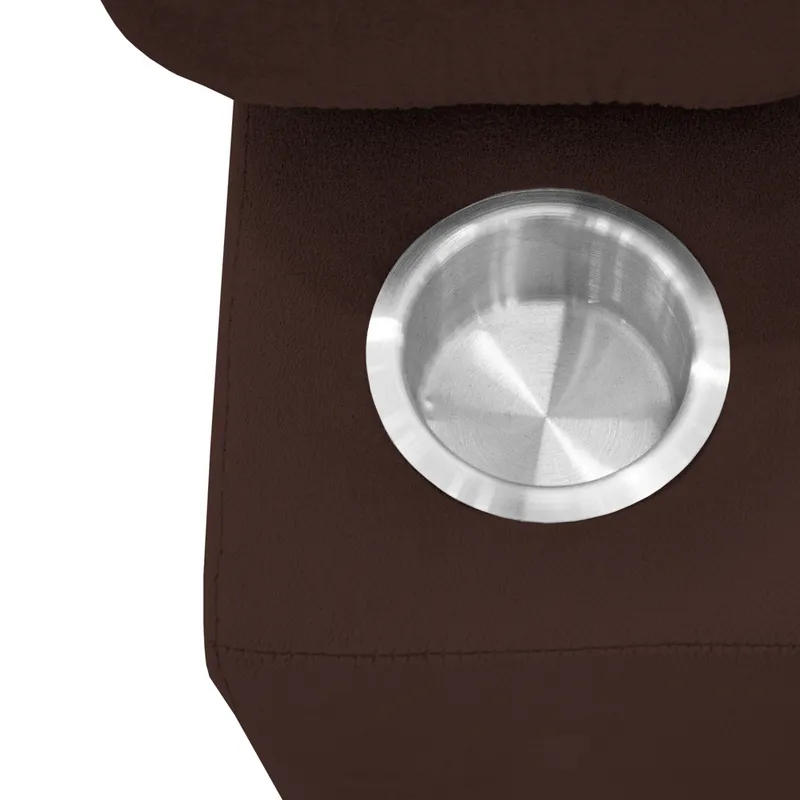 BARAKA HOME - Sofá Cama Baltimore con Porta Vasos y Bolsillo 1.5 plz - Chocolate