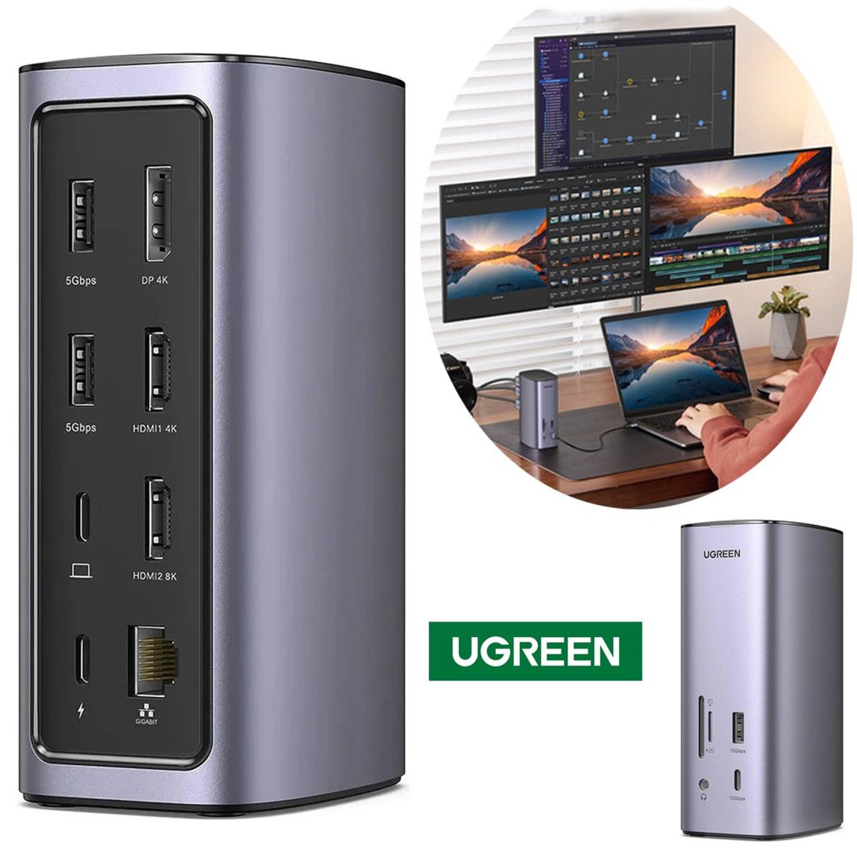 UGREEN - Docking Station Pro Usb Tipo C Ugreen 12 En 1