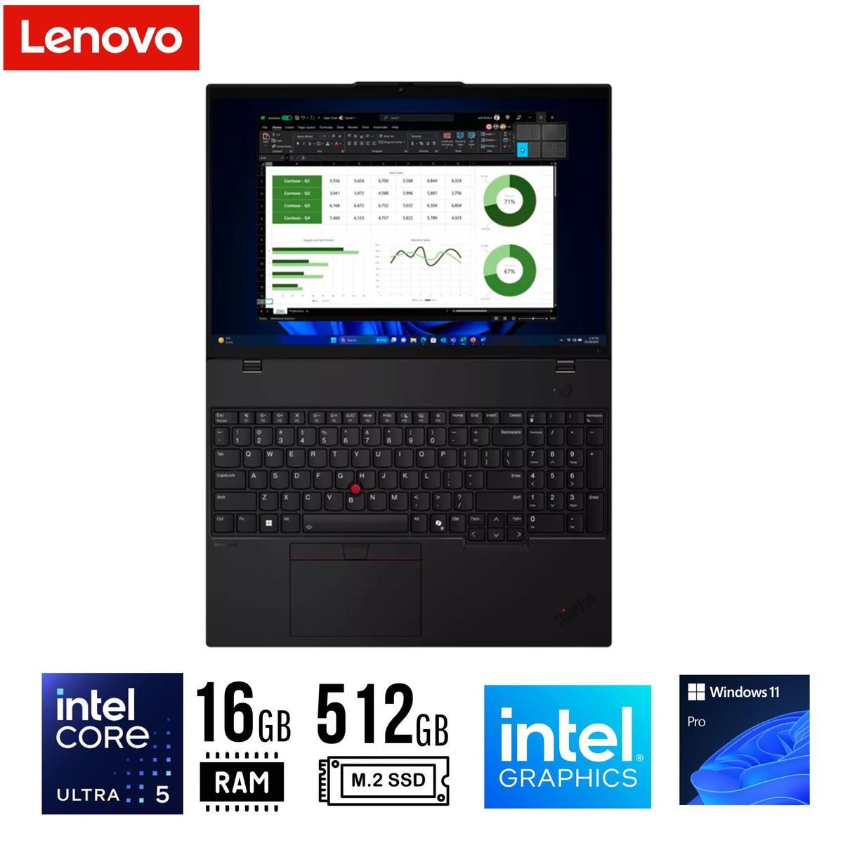 LENOVO - LAPTOP LENOVO Thinkpad L16 Gen 1 16" WUXGA IPS Core Ultra 5 125U 4.3GHz 16GB DDR5 512GB SSD W11 PRO