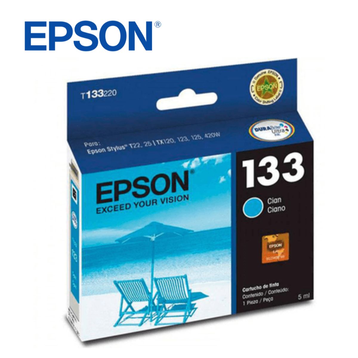 EPSON - Cartucho de Tinta Epson 133 Cian T25/TX420W