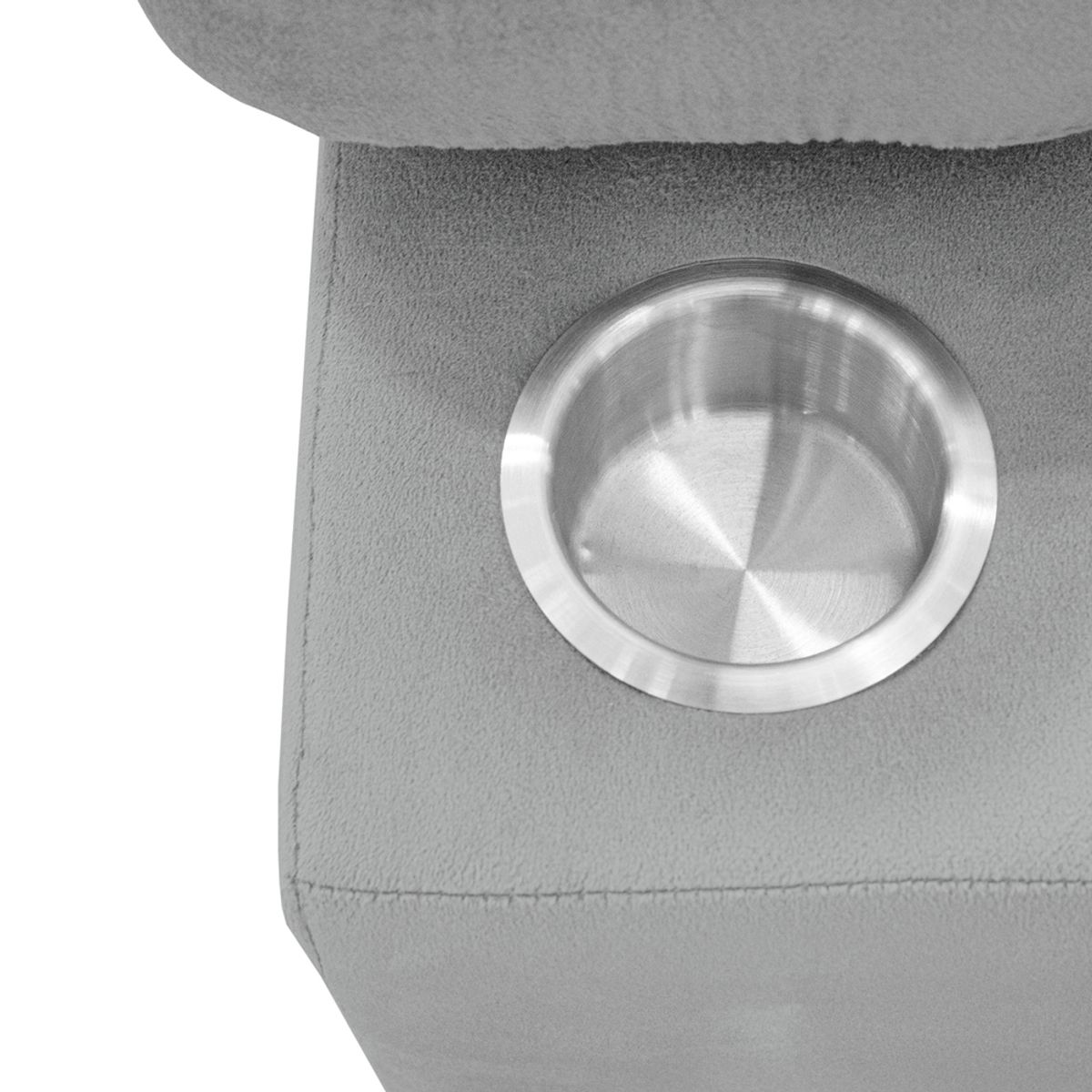 BARAKA HOME - Sofá Cama Baltimore con Porta Vasos y Bolsillo 1.5 plz - Gris Claro